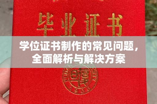 沙洋学位证书制作的常见问题，全面解析与解决方案